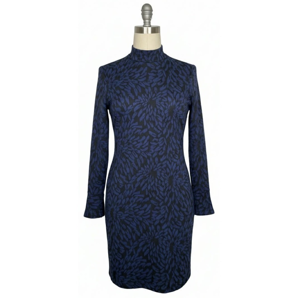 Anthropologie Hutch Floral Print Dress Mock Neck Long Sleeve Mini Dress Size XS‎